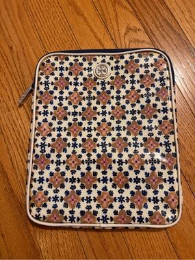 Tory Burch Floral Coated Canvas Tablet iPad Sleeve Pouch